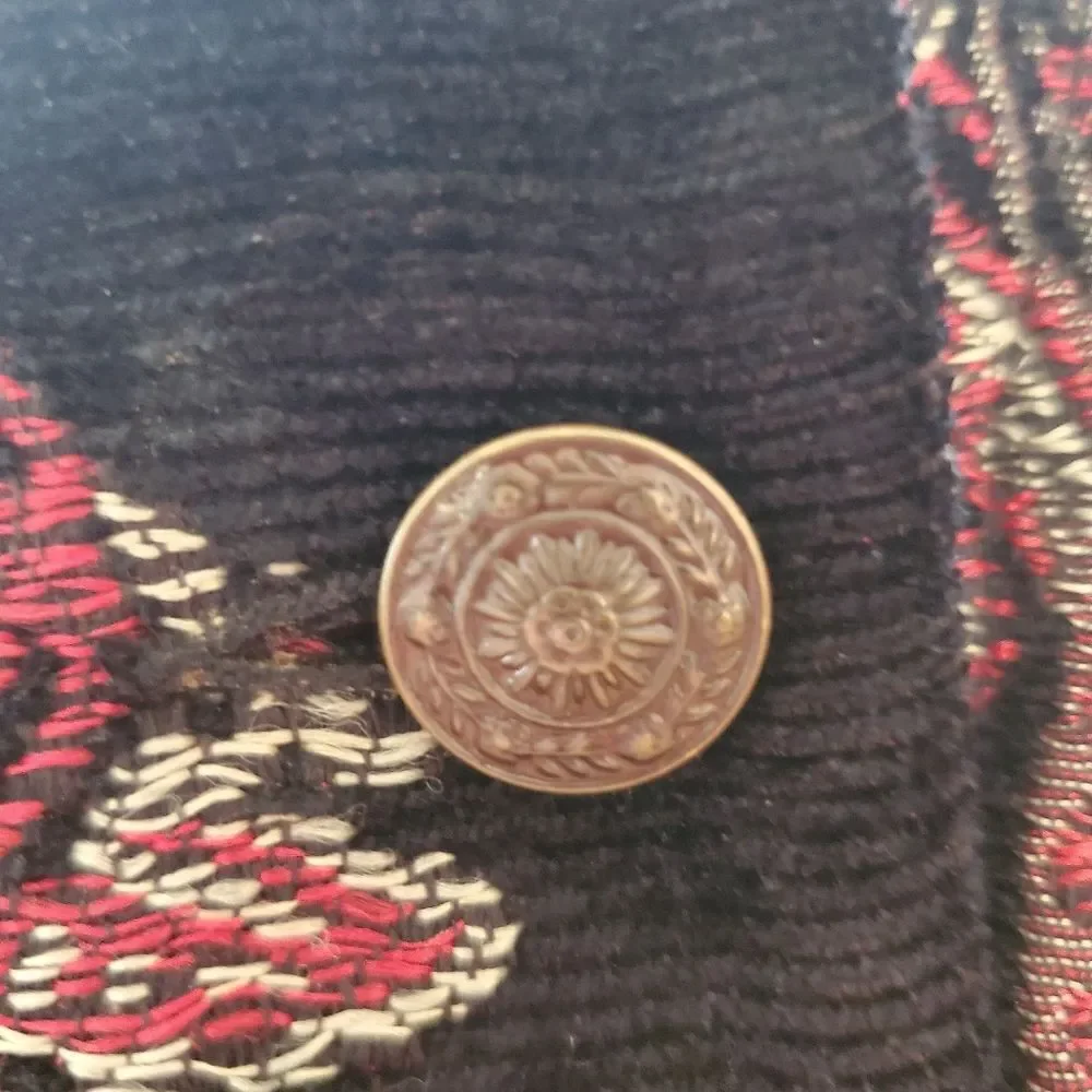 Chico's Paisley Floral Jacquard Blazer Sz Lg